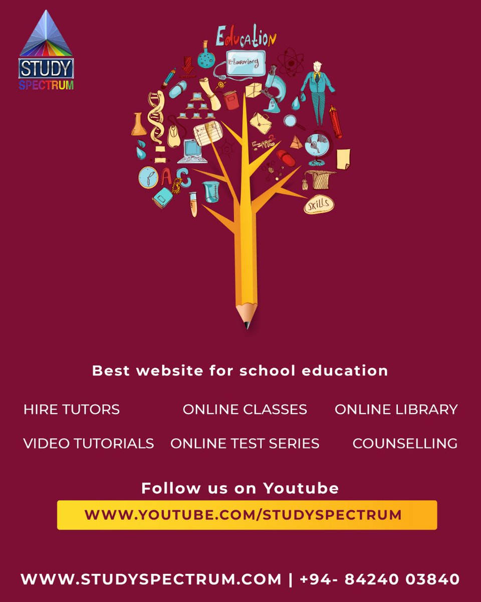 studyspectrum's tweet image. Digital online study from home
Pursue your educational dream
Register Today
#OnlineClasses#Onlinelearning#OnlineEducation #LiveClasses #Education #career
