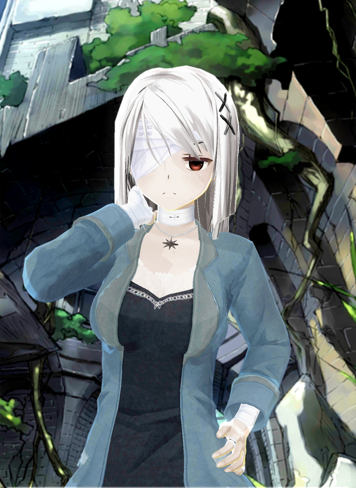 そ いちろ 包帯 白髪 美少女 女の子 イラスト カスタムキャスト そ いちろ 包帯 白髪 美少女 女の子 イラスト カスタムキャスト