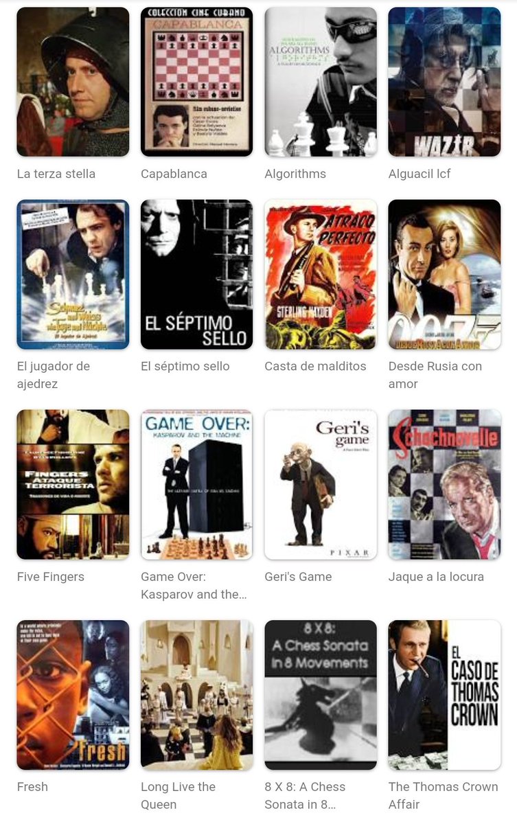 yustheiren's tweet photo. Si te gusta el #Cine y eres amante del #Ajedrez, aquí tienes +40 películas para deleitarte frente a la pantalla. #QuedateEnCasa 🏠

¿Cuáles de estas has visto? 👇👇👇🎥🎥🎥

#FelizDiaDelCine #Argentina
 https://t.co/KDYXamfHCB https://t.co/pRRrdAFzcE