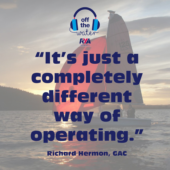 RYAScotland's tweet photo. The latest Off The Water is now live,  as we hear from #RYATraining Centres @GACLochken @PEWatersports  and @CarryFarm as they return to activity in Scotland. https://t.co/FmQ8SduGup  #podcasts #ReturnToBoating https://t.co/dArYBl6ugn