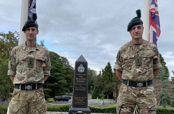 This morning command of 1 R IRISH passed from Nigel Campbell to Tom Forrest. Faugh-a-Ballagh
#IRISHRANGER