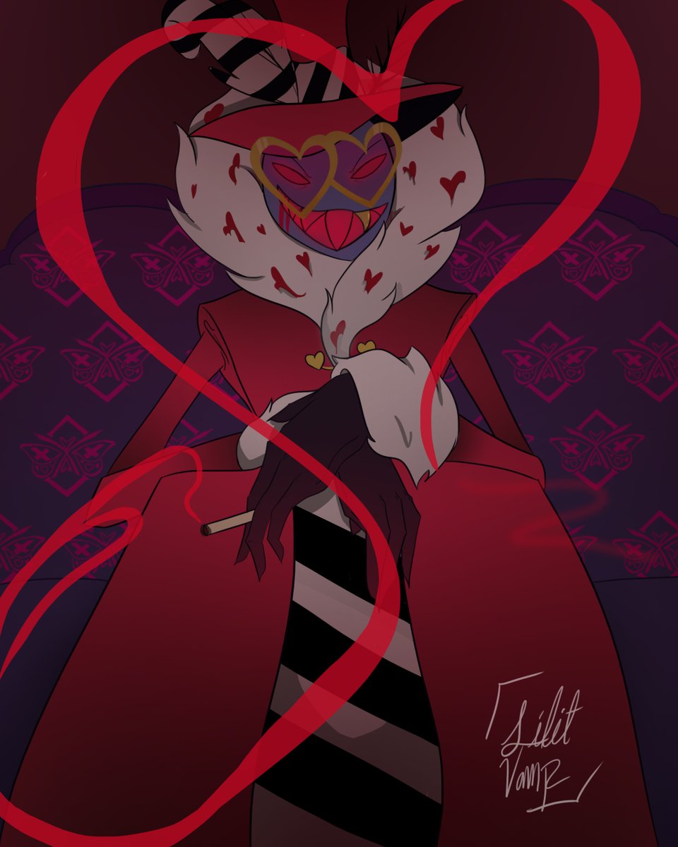HaruLyneArt's tweet photo. Finally, too late for the hype I guess... or not? 👀😅

I really love this drawing and I have to add, @GasuGuma is my inspiration!

#ADDICTMV 
#ADDICTED
#HazbinHotel
#Valentino https://t.co/9UpCXohlxm