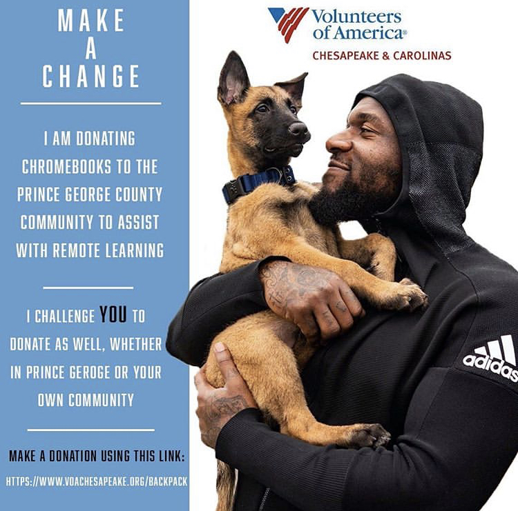 reesewaters's tweet photo. Jacksonville Jaguars defensive end and Prince George’s County native Yannick Ngakoue announced plans to donate Chromebooks to county students to assist with distance learning. Well Done @YannickNgakoue https://t.co/S8aFq7BHVv