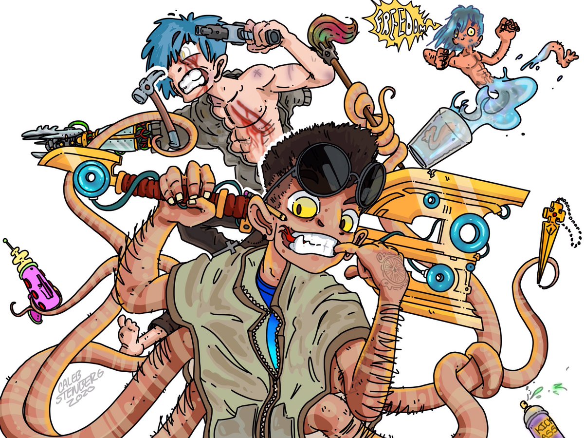 calebstenberg's tweet photo. #RedrawJazzasArt  Had allot of fun creating this piece took a while but this is the one and first comp I’ve decided to actually finish and or enter. Love what you do with your content and this community. @calebstenberg  on insta https://t.co/smJU8qQ1B7