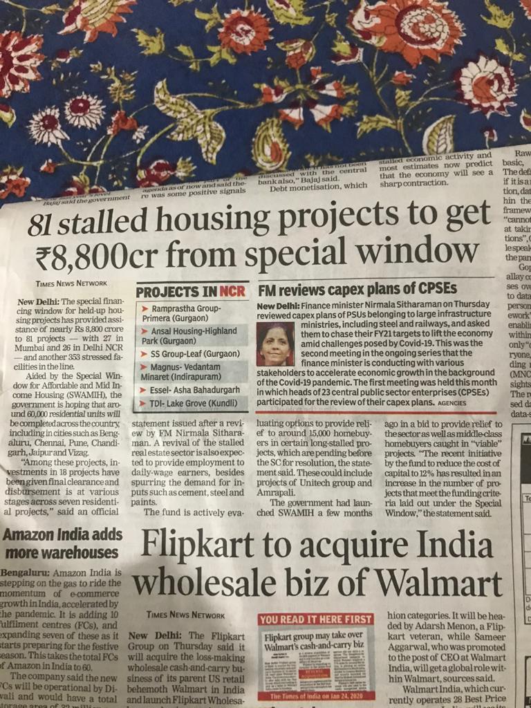 <a href="/FinMinIndia/">Ministry of Finance</a> <a href="/nsitharamanoffc/">Nirmala Sitharaman Office</a> Thanks <a href="/nsitharaman/">Nirmala Sitharaman</a> for ur support to home buyers.We at #RamprasthaCity37D ( SN 3 in list) seeks support to get same scheme for other projects. Why SBI is asking #homebuyers to  withdraw court cases of delay compensation from #NCDRC  to get this fund.<a href="/FinMinIndia/">Ministry of Finance</a> <a href="/TheOfficialSBI/">State Bank of India</a>