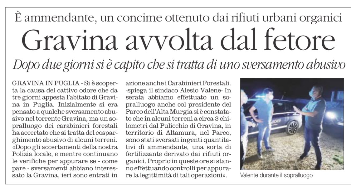 dukana2's tweet photo. Sversamento di rifiuti tossici nel #ParcoDellaMurgia tra #Puglia e #Basilicata 👇definito “fetore”...❌d’altronde chiamano il #petrolio #Eni nella diga del #Pertusillo (acqua ad uso umano) ❌#chiazza e/o #AlgheCornute ...e bevono bevono...il #cancro...in #Puglia e #Basilicata https://t.co/KNkHog7tLJ