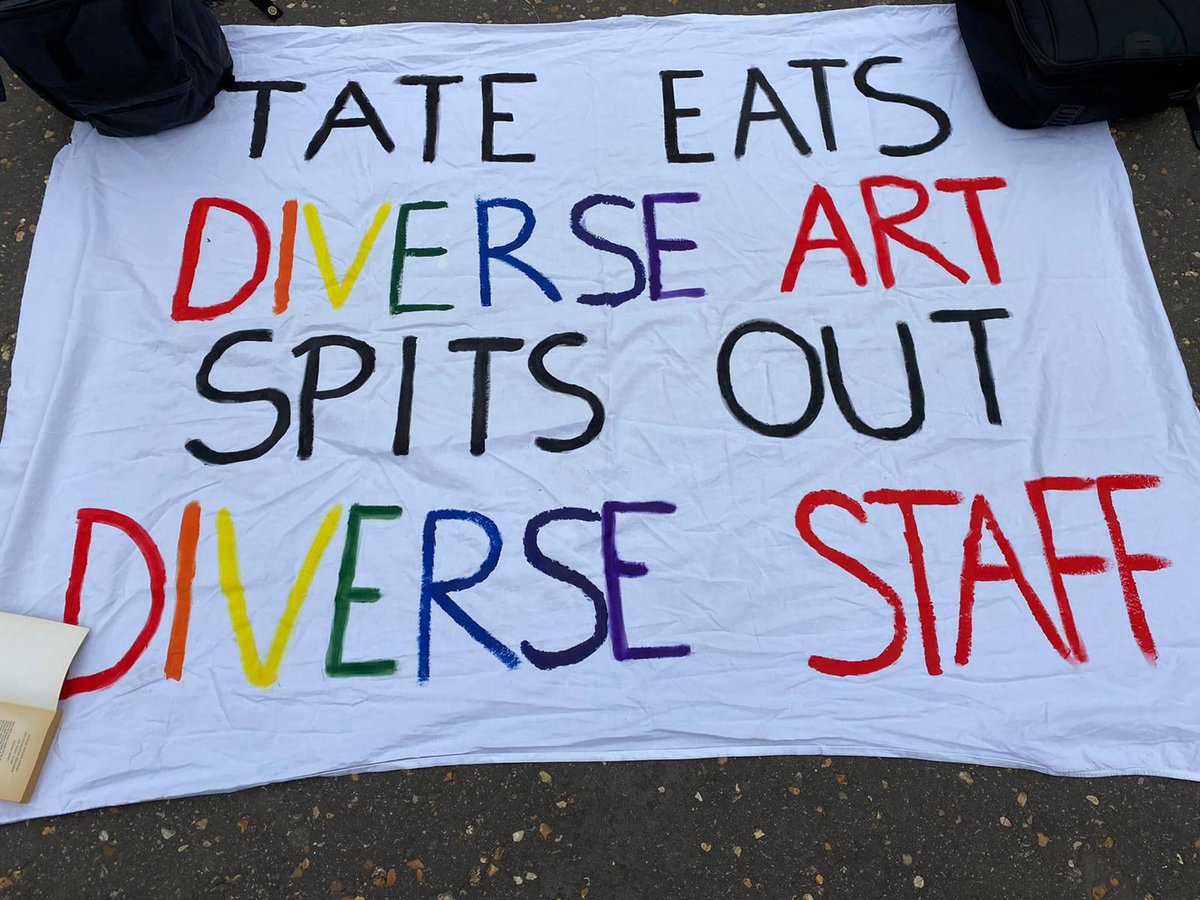 PCSCultureGroup's tweet photo. Today the press is being welcomed back to @Tate Modern, but the workers from #Tate Enterprise working in shop &amp; cafés won't be: instead they'll be made redundant! Culture bail out money should save jobs! #CulturevsCovid https://t.co/custyXB3Pp