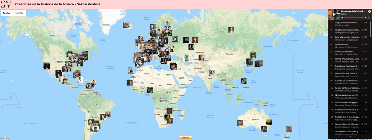 svmusicology's tweet image. ¡HA LLEGADO EL DÍA! 💜😊

Tengo el placer de presentaros mi web con el Mapa de Creadoras de la Historia de la Música, ampliado y más intuitivo. 

🗺️ svmusicology.com/mapa/ 🗺️

Por favor, si os ha gustado y si os ha resultado útil, ¡no os olvidéis de compartir!🤗 #TwitterCultural