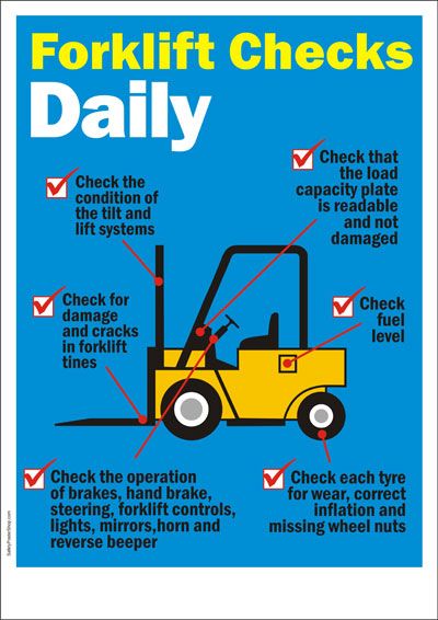 Fork Lift Safety Poster. Fork lift drivers - Do not travel with