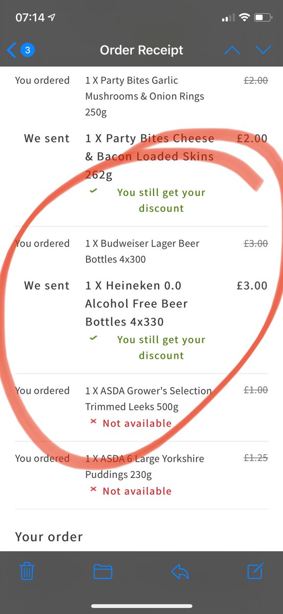 Imagine getting substituted a couple cold ones for alcohol free beer, how terrible @asda if I want alcohol free Iβll order Buxton Water https://t.co/2es6MhzjqN