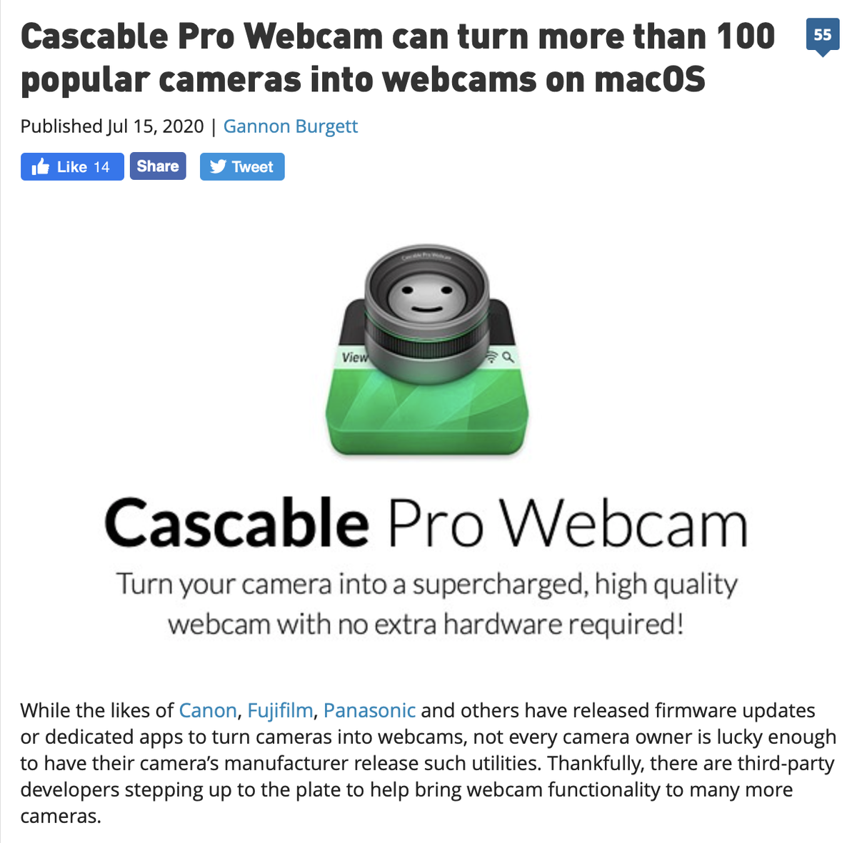 CascableApp's tweet photo. Read all about Cascale Pro Webcam in this article by @dpreview! https://t.co/wwa7E3hU7w

#cascableapp
#photography
#prowebcam
#dpreview https://t.co/In1pUIrf93