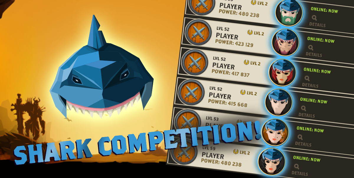 QuestlandGame's tweet photo. Use the code GOODSHARK to get the newest shark cosmetic and check out our facebook for details on a guild competition. https://t.co/x6BK5LBDO0 https://t.co/LCFpg0hVGN