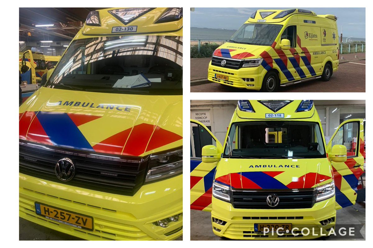 Drie nieuwe VW ambulances <a href="/kijlstra/">K i j l s t r a</a> afgeleverd door <a href="/VisserLw/">Visser Leeuwarden</a>. Na de zomervakantie volgen er nog 3. 🚑