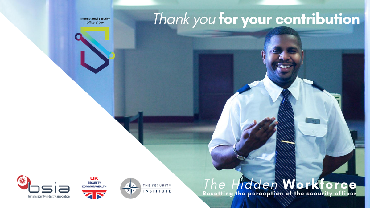 Today is International Security Officers' Day, and the BSIA is sending out a massive thank you to all the officers in the industry for their contribution to keeping people places and property secure.

Find out more
lnkd.in/dy3B6ye
#thankyousecurityofficers