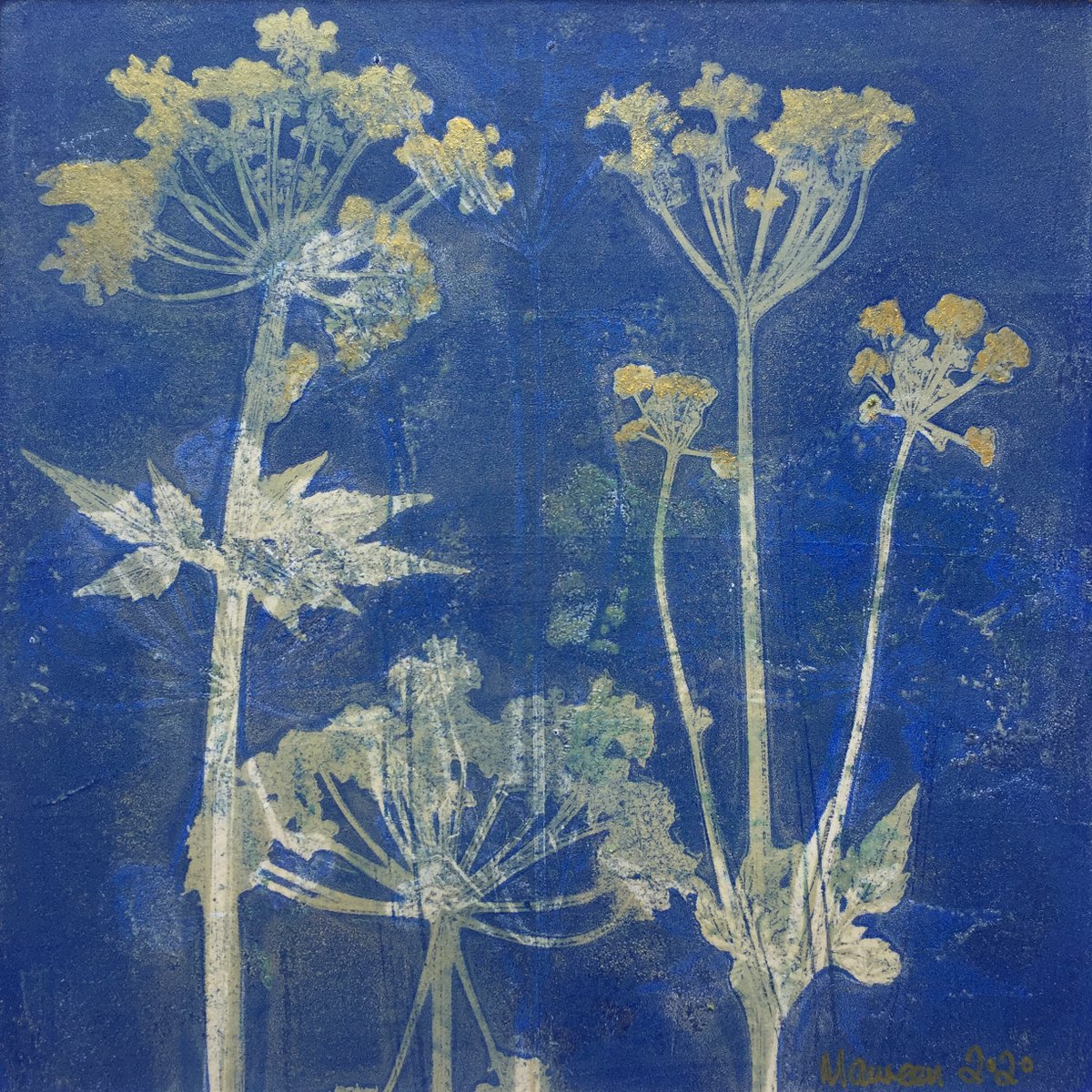 Cow parsley mono print added to my etsyshop yesterday.  Ready to pop into an 8x8' frame! etsy.com/uk/listing/843… #gelliprinting #monoprint #monotype #etsyshop #handmadeprints #wildflowers #gifts  #countrystyle #homedecor #wallart #walldecor #countryliving #countrylife