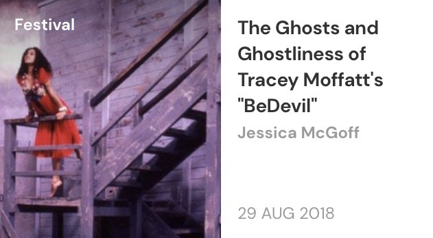 We were delighted to be able to present Tracey Moffatt’s BeDevil (1993) at  #cineredis18, a beguiling Australian film that tells Aboriginal narratives from an Aboriginal perspective. Read Jessica McGoff (  @jcmcgoff ) inspired piece on the subject:  https://mubi.com/notebook/posts/the-ghosts-and-ghostliness-of-tracey-moffatt-s-bedevil
