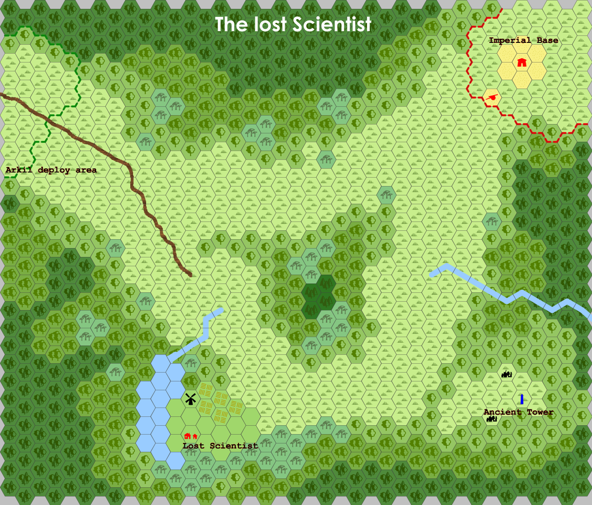 aoi_waffle's tweet photo. ラスティフロントの新作ボードゲーム
"The lost scientist" 近日公開予定です。

カノッサ湿地帯の遺跡をめぐり、連邦と帝国が衝突します。戦闘ルールはカネゴン元帥氏の"カノッサ街道強襲戦"を引き継ぎつつ、帝国の破壊的な重砲と、視界を惑わす胞子効果を追加した爽快なキャンペーンです。 https://t.co/RcO3qAB4YG