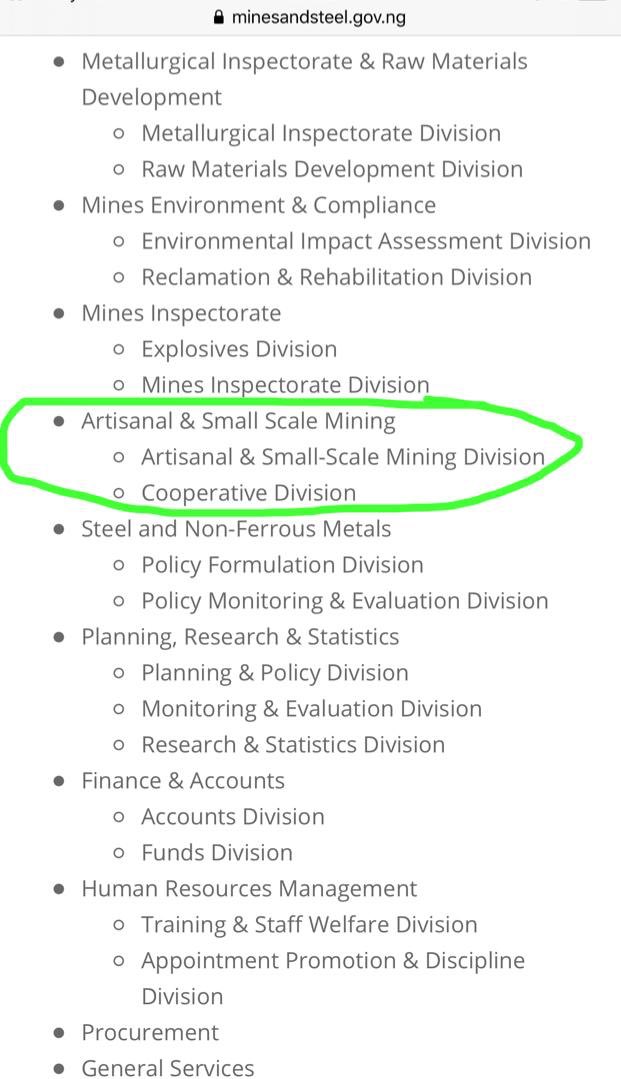 The Ministry of Mines and Steel Development  @fmmsdngr actually has a Department for Artisanal and Small Scale Mining. These artisanal miners are legally recognized - and supported - as long as they work with validly licensed players in the mining sector.