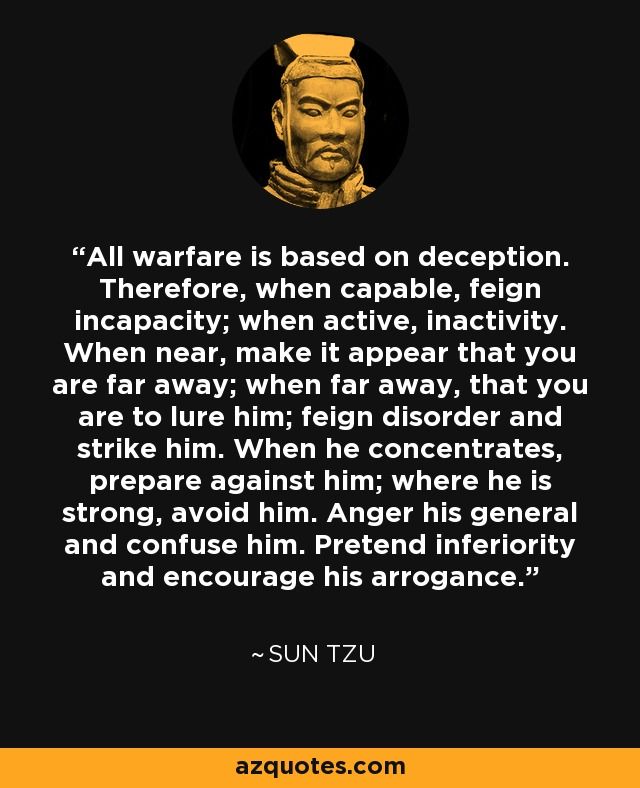 ThreadFor  @AdamCriglerThis is an amazing era. Virtually nobody understands the strategy that  @realDonaldTrump is using.It's straight out of Sun Tzu's The Art of War
