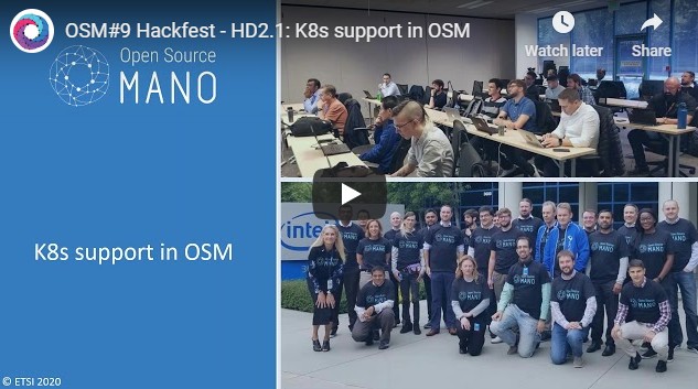 ETSI_STANDARDS's tweet image. Watch our Video from OSM#9 Hackfest: K8s support in OSM
ow.ly/ufKv50AGVPh #OpenSourceMANO #TheStandardsPeople #OSM9hackfest