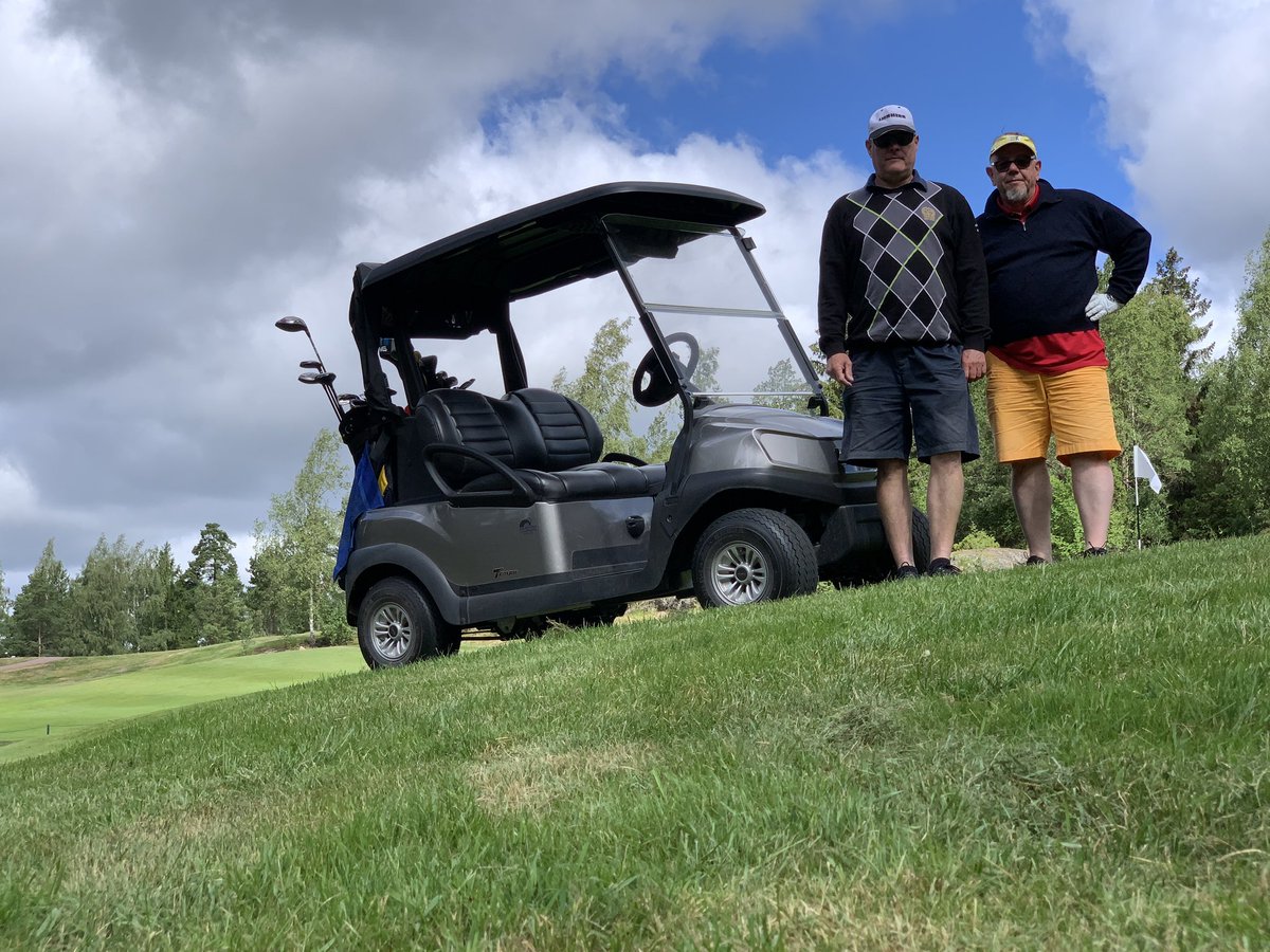 jschoultz's tweet image. Golf at Åland is great; boys with toys.