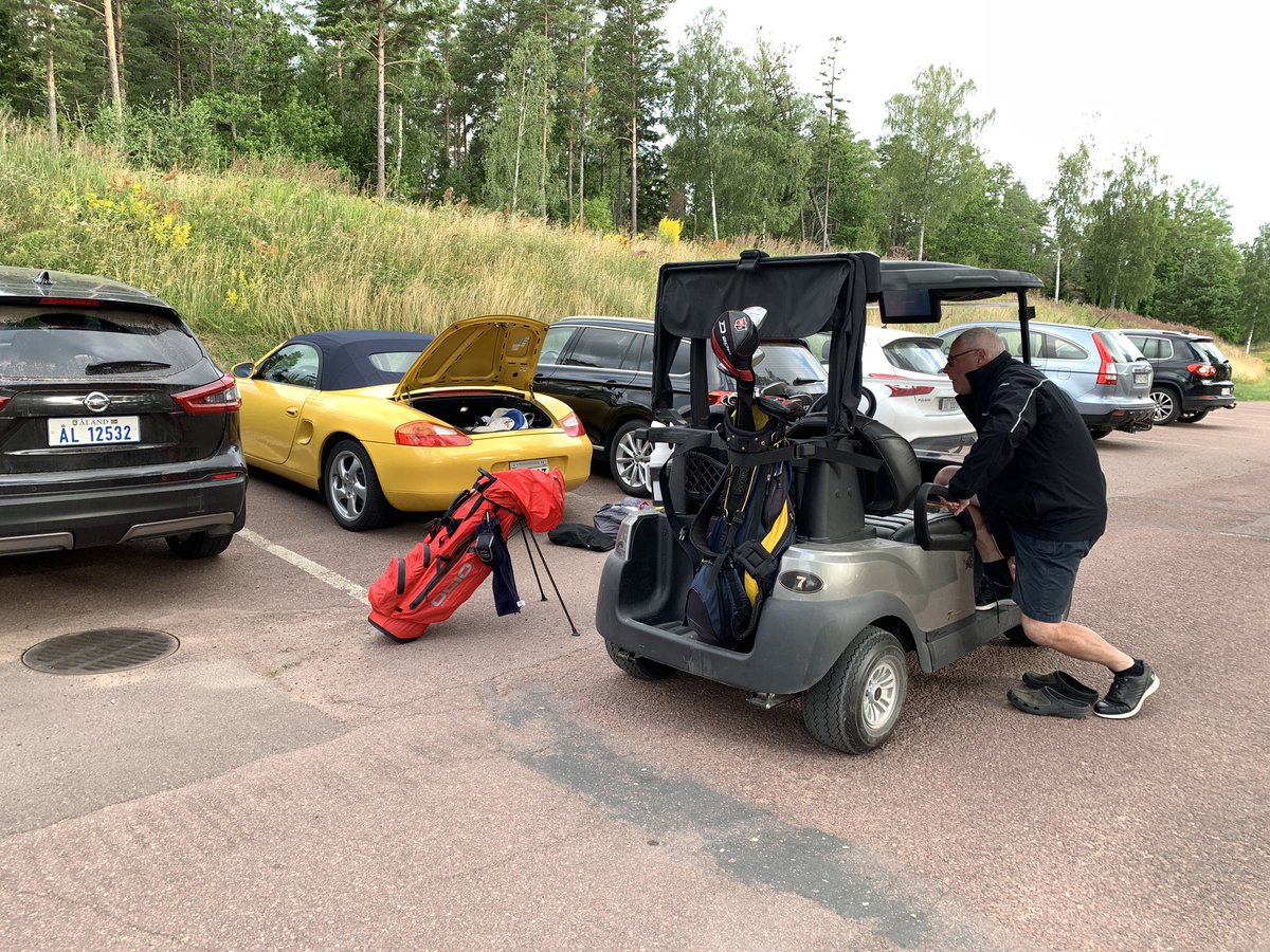 jschoultz's tweet image. Golf at Åland is great; boys with toys.