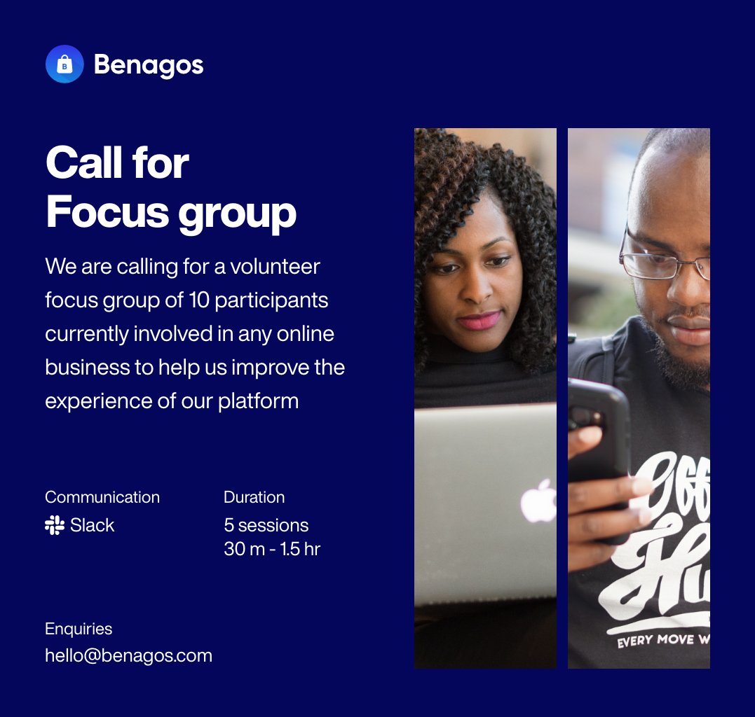 EhizojieIhayere's tweet photo. Hi, my team and I are working on a product and we will like to get your candid input.

This is an open call for focus group volunteers specifically for those running any online business.

Please, fill the form in the link and I'll get in touch
https://t.co/zT9ZXOzlpj

Thank you. https://t.co/GQ3Dv3BHfX