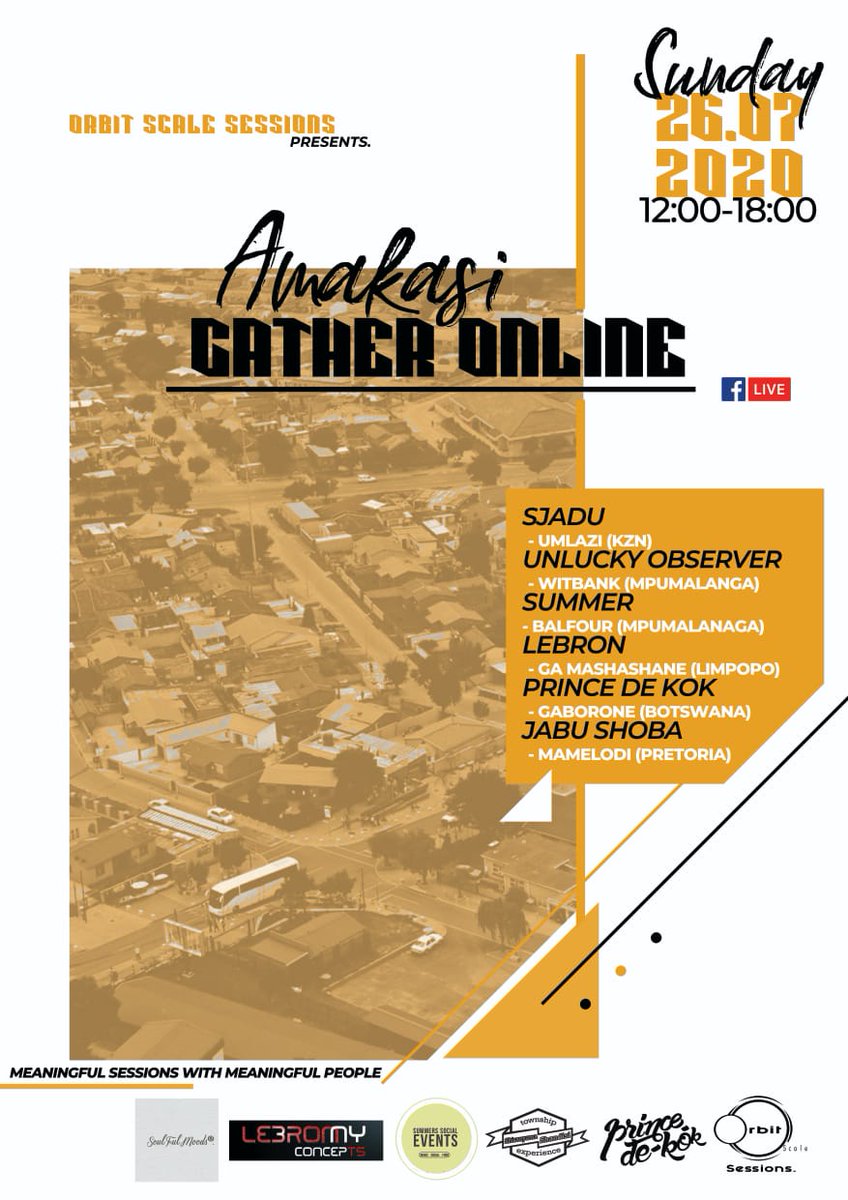 jabu_shoba's tweet photo. #AmaKasiGather on @OrbitScale Facebook page, it's going to be a musical Sunday๐ฅ๐ฅ๐ถ๐ถ
MEANINGFUL SESSIONS WITH MEANINGFUL PEOPLE
#Lockdownloungeparty
@NtokozoSjadu @PrinceDekok @Pheello_Summer @Lebronnyconcept https://t.co/AAfgLiOrJU