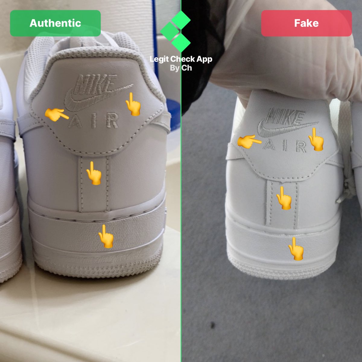 af1 fake vs real