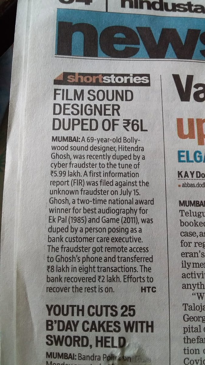 dollykghosh's tweet photo. @ICICIBank_Care @ICICIBank @ICICI_Direct  #icicibankfraud National award winner  Hitendra Ghosh was recently duped to a tune of 6 lakhs from his @ICICIBank account. @ICICIBank had promised a priority basis investigation. WHAT IS HAPPENING? NO UPDATES NO INFORMATION NO TRUST!!! https://t.co/U6zadhpVtd