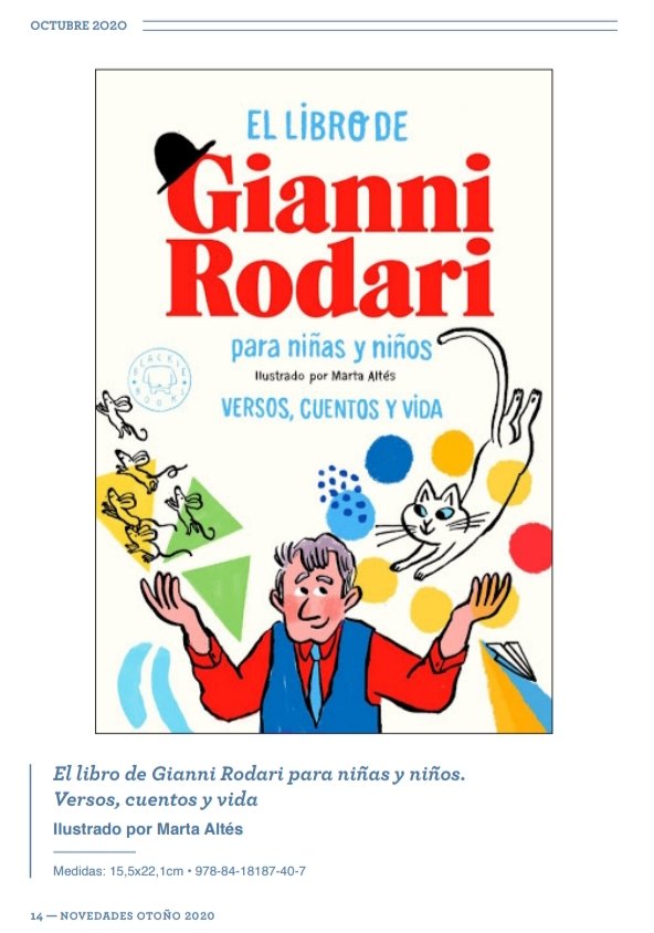Acabamos de ver esto en el catálogo de novedades del otoño de <a href="/BlackieBooks/">Blackie Books</a> y nos ha parecido ❤

#100GianniRodari