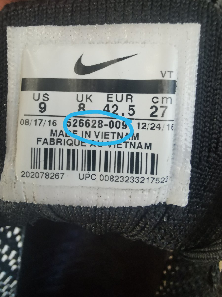 officialalfredw's tweet image. My fav rule of thumb method of checking if I'm not buying fake Nikes/Jordans is entering this code in a quick Google search. If it doesn't give you images of that shoe in that exact colourway then you're being sold a fake. Obvs you have to check physical quality as well