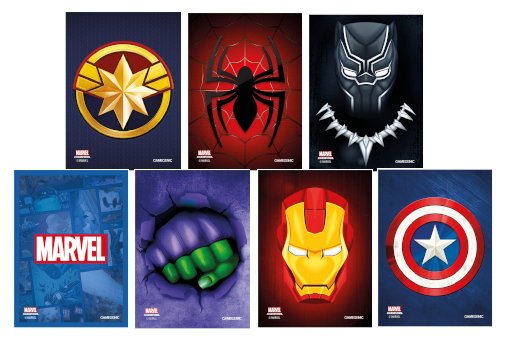 LaManodeThanos's tweet photo. Ya tenemos fotos de las nuevas fundas de @Gamegenic_ para #MarvelChampions. Vendrán en packs de 50+1 transparente para el héroe. 
¿Qué os parecen? https://t.co/uni9egocnh