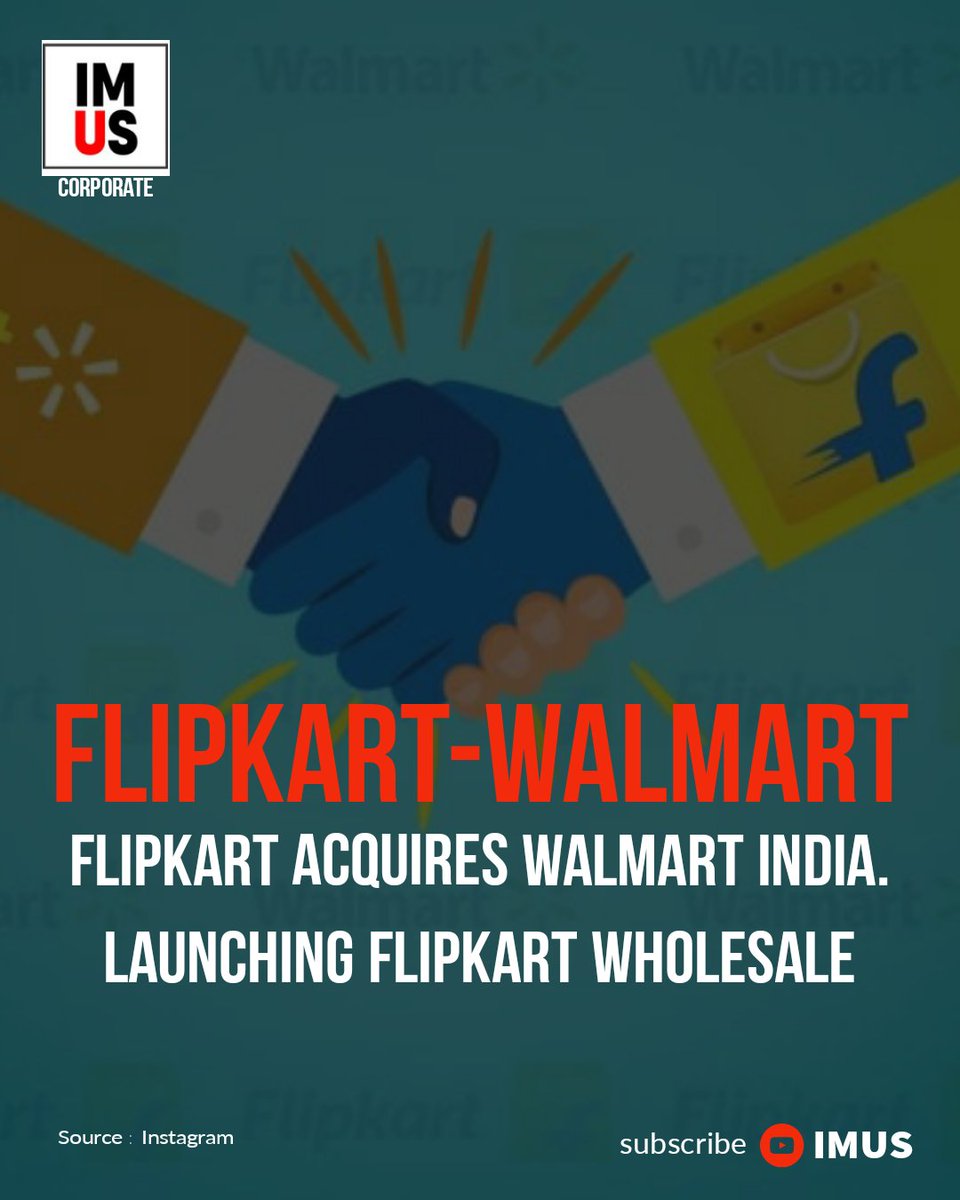 channel_imus's tweet photo. @Flipkart acquires Walmart India!

#flipkart #walmart #India #trending #corporate #follow https://t.co/VECnBQlb89