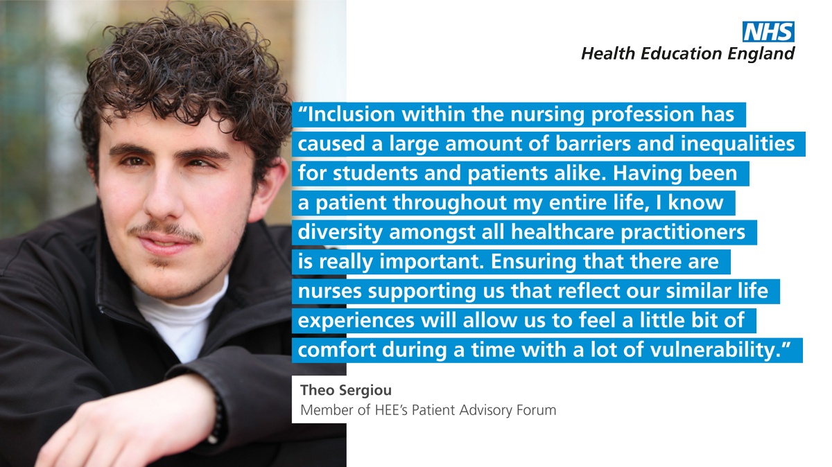 NHSE_WTE's tweet photo. @SergiouTheo of HEE‘s #PatientAdvisory Forum has been helping develop the new blended learning nursing degree which offers flexibility and choice #Blendedlearning #nursing #HEEPAF For details visit https://t.co/gRX8sQ8WvS https://t.co/Xri0w7aI5v