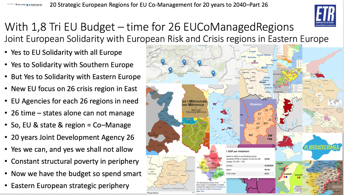 GunterFehlinger's tweet photo. @Zourabichvili_S @vonderleyen @eucopresident @EP_President @EU_Commission @EUWB6_TCT @Transport_EU @AdinaValean @EUCouncil @EZaharievaMFA @SMuresan @BogdanAurescu @MevlutCavusoglu @DmytroKuleba @ZelenskyyUa @EmmanuelMacron @AngelaMerkeICDU @Markus_Soeder @MinPres @GiuseppeConteIT @sanchezcastejon @SwedishPM @MorawieckiM @KlausIohannis @ctrcenter @UA_EUMission @Kabmin_UA_e @HillaryClinton @JoeBiden @TimmermansEU @Lagarde @prezydentpl @PLPermRepEU @AndrejBabis @CzechMFA @_miniszterelnok @zoltanspox @ManfredWeber @CiolosDacian @IratxeGarper @ecb @RTErdogan @MFATurkey @NATO @EU_Taxud ETR calls @ElisaFerreiraEC to support 26 regions in Eastern Europe - poor periphery regions but with strategic significance for all Europeans & set up new tool of @EUinmyRegion @EU_CoR #EUCoManagedRegions budget One Billion each in #MFF for 3 #MFF until they reach EU level! https://t.co/8rliy0lQMA