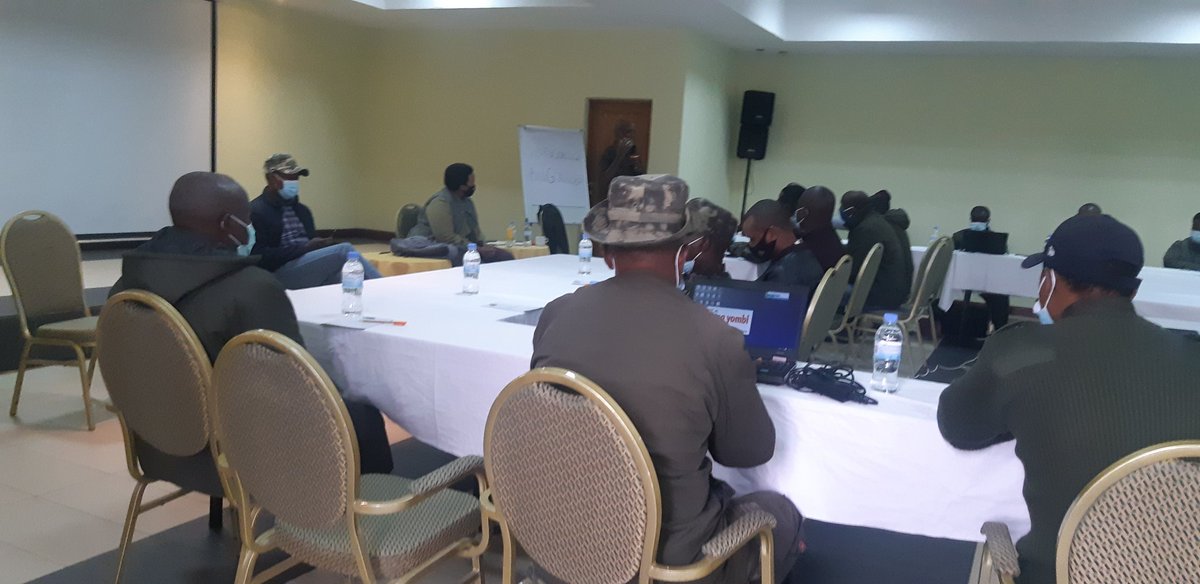 RwandaPark's tweet photo. This morning Volcanoes National Park staff are meeting  @AKageruka RDB - HOD/Tourism and Conservation and @EugeneMutangana for the purpose of keep improving to achieve their attributions. @RDBrwanda @GorillaDoctors @DavidToovey @RwandaNorth @MusanzeDistrict https://t.co/ttfaDCn7xS