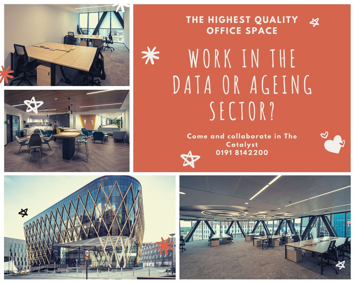 TheCatalystUK's tweet photo. We have some amazing office spaces available here at The Catalyst on the heart of @newcastlehelix 

👉To find out more ☎️ 0191 8142200 ☎️

#collaboration #ageing #data #Newcastle #officespace https://t.co/Z3GEEcd4IW