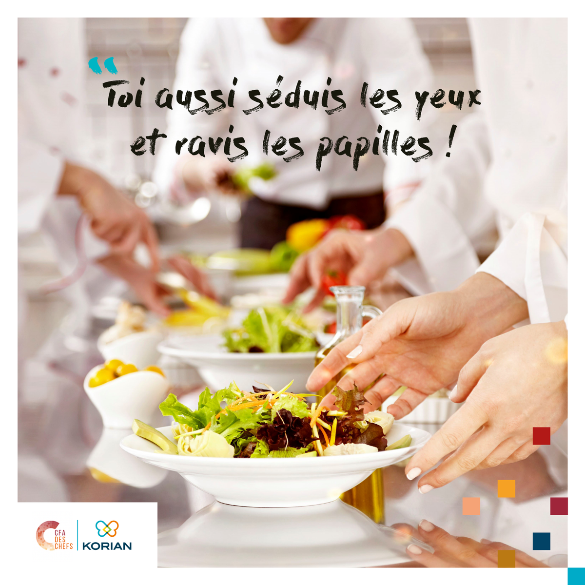 KorianCarrieres's tweet photo. Le #CFAdesChefs propose des formations en #apprentissage pour tous, selon votre âge et votre niveau d’études. Titre professionnel ou #CAP, trouvez la #formation de vos rêves et intégrez les brigades @korian ! 👩‍🍳👨‍🍳

Rendez vous sur https://t.co/G8hT2Sfwfa https://t.co/JVge4Yu4LU