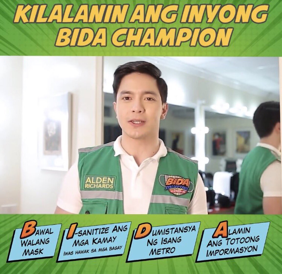 Very informative ang #BIDAsolusyon  Campaign launch.Mukhang simple pero malawak ang layunin. @DOHgovph  @usaid_manila @DILGPhilippines need all d help they can get 2 instill behavioral &mindset change sa mga Pilipino. Pero we need it to survive this COV19 scourge.
 #AldenRichards