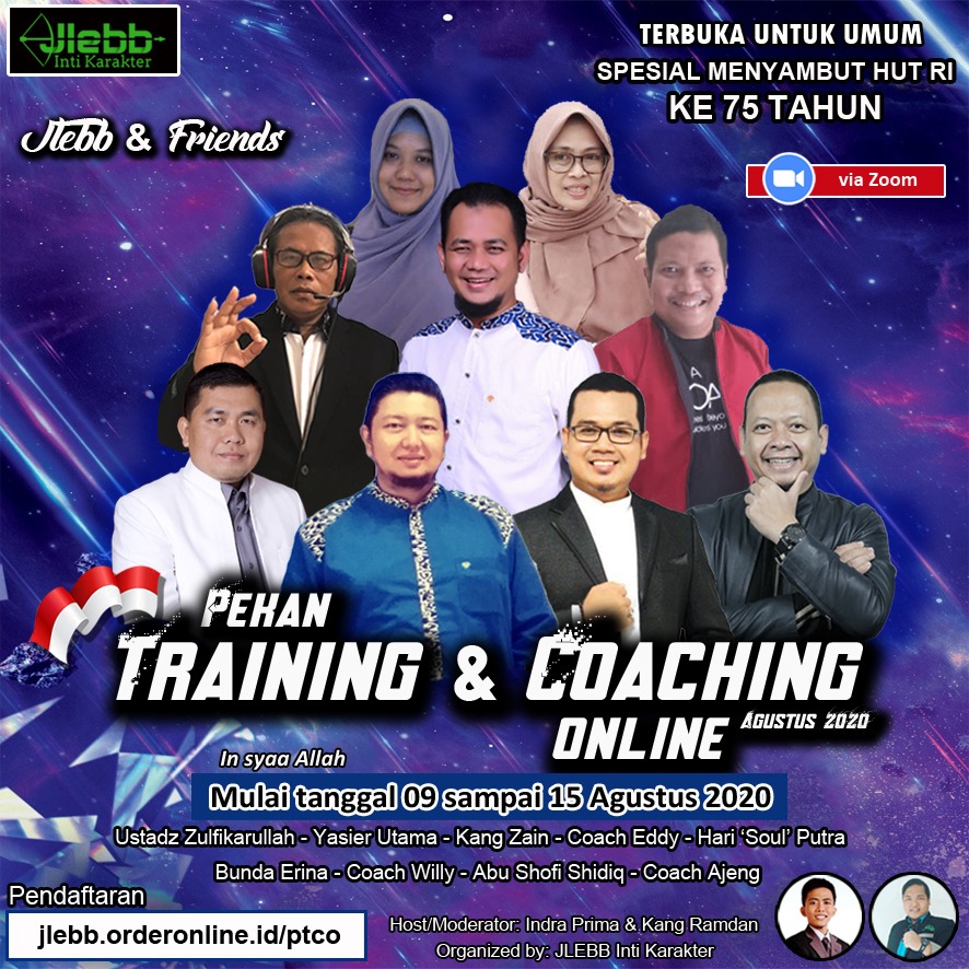 Momen Langka: Pekan Training &amp; Coaching Online bersama 9 Trainer/Coach Nasional, dipandu oleh Kang Ramdan &amp; mas Indra 😃