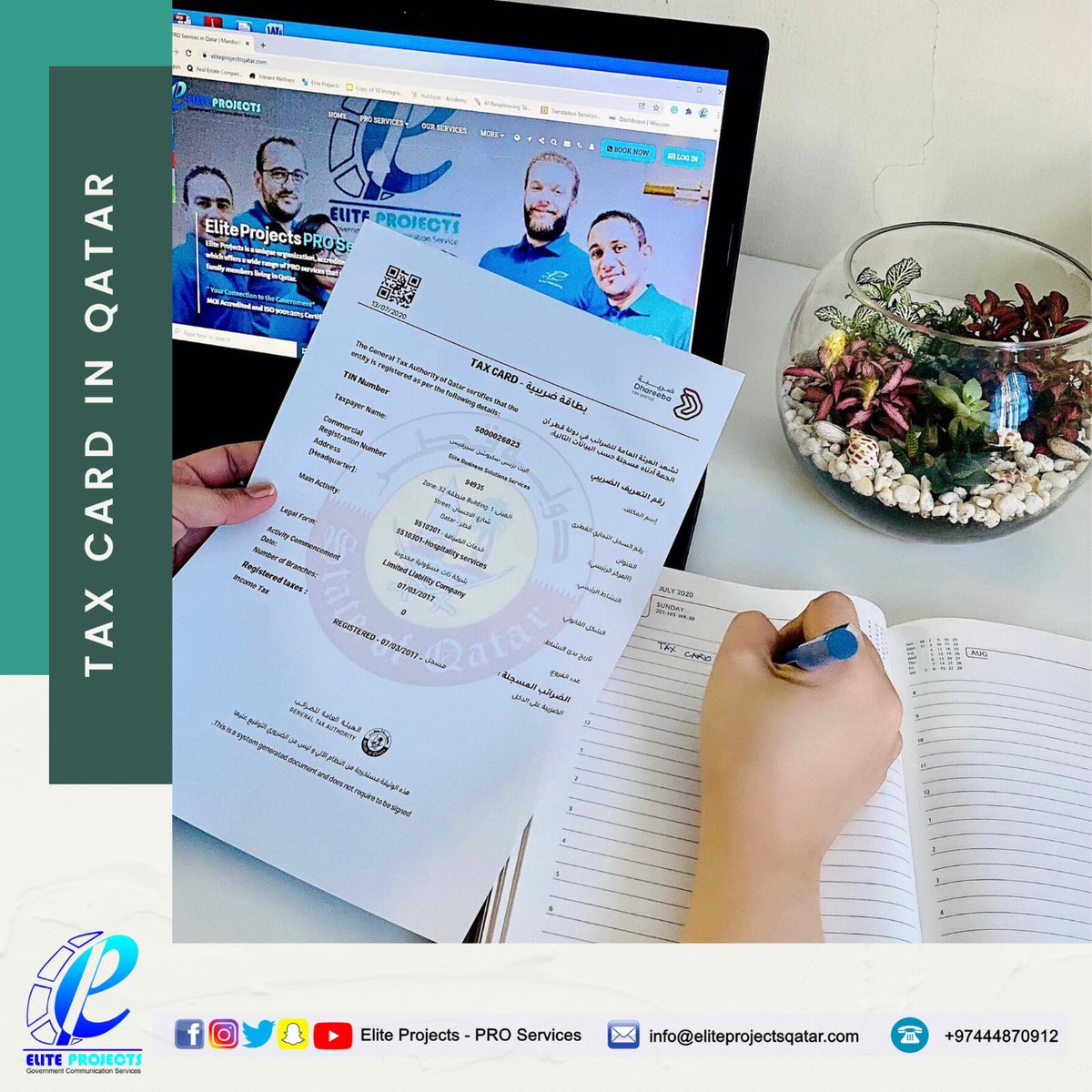 eliteprojectsQA's tweet photo. #EliteProjects offers timely and professional new tax card applications and tax card renewal, to prevent a penalty and to received goods and services free from withholding tax.
Contact Elite's Sales team at:
☎: +974 44870912, +974 70710780,
#PROServices #GovernmentProcess https://t.co/xn6IWyOfA5