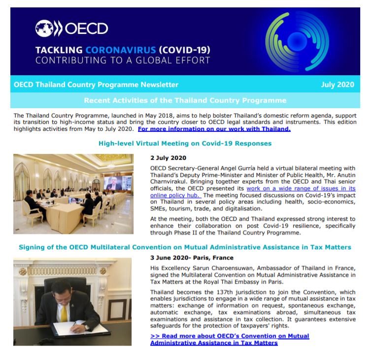 N_Tiyarat's tweet photo. 📣 Just released! The7⃣th newsletter on #OECD  #Thailand 🇹🇭 Country Programme. Find out more on the latest development on OECD-Thailand co-operation ➡ https://t.co/w5FnKWM4WN  🌏 https://t.co/UAdg3djklY