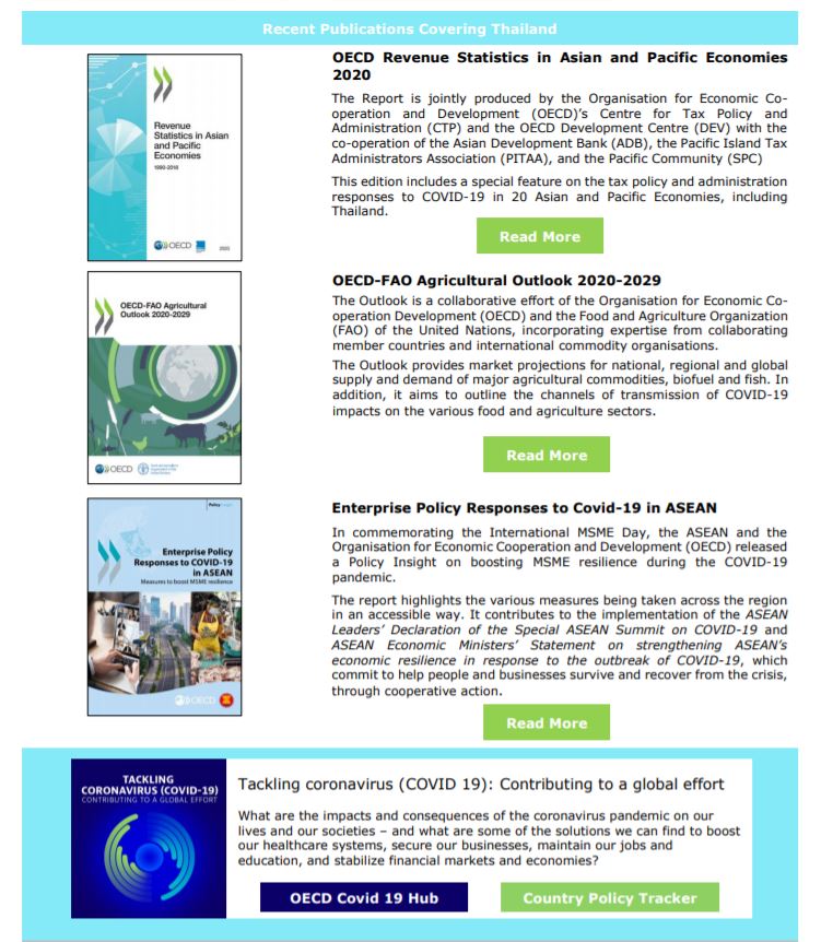 N_Tiyarat's tweet photo. 📣 Just released! The7⃣th newsletter on #OECD  #Thailand 🇹🇭 Country Programme. Find out more on the latest development on OECD-Thailand co-operation ➡ https://t.co/w5FnKWM4WN  🌏 https://t.co/UAdg3djklY