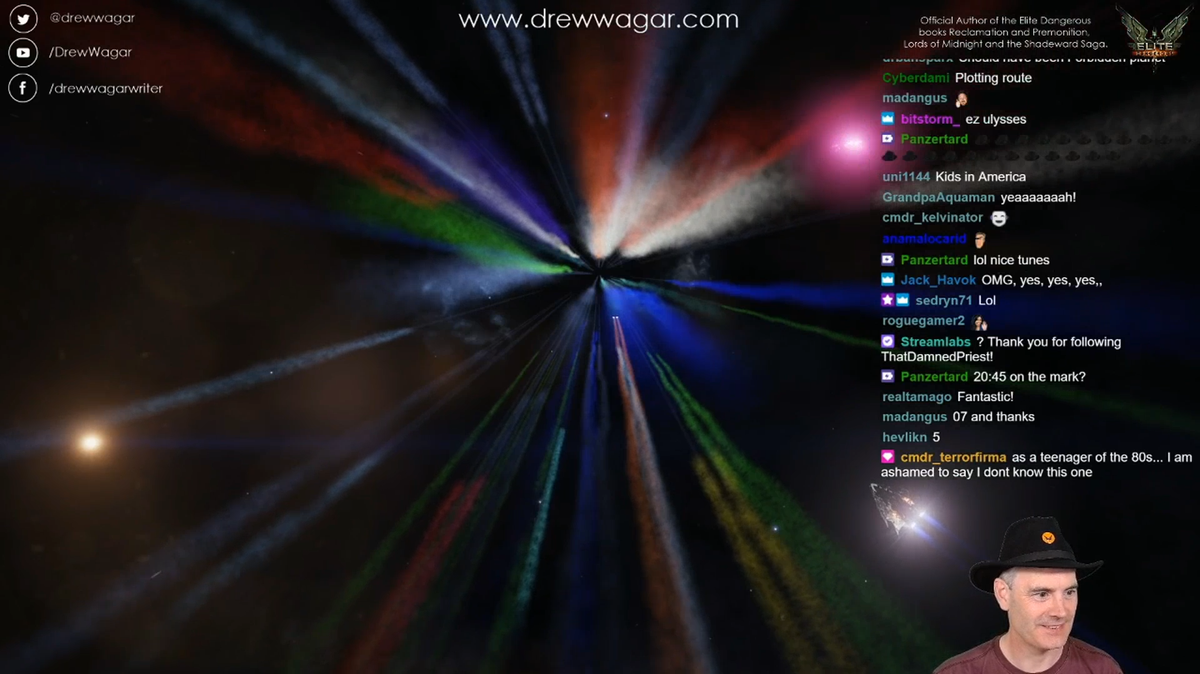 drewwagar's tweet photo. Amazing mass hyperspace jump from the #Zurara deep in the #FormidineRift, heading home. Thanks to all CMDRs who joined the #elitedangerous #loretour2020 - See you all for the next one! #MoarLore is needed :) @elitedangerous @frontierdev https://t.co/Hr70sVjSJH