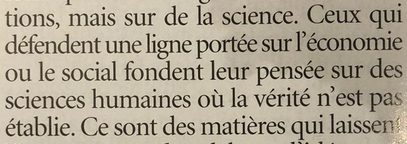 Bon, la suite."des sciences humaines où la vérité n'est pas établie".Oh boy. 