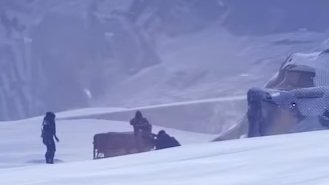 In the distance we see what could be one of two different things: NPC's or Players. There are three of them. It's possible these are Stranger, Drifter, and Eris and this is their "Vendor Hub" as it looks like a makeshift campsite. Perhaps a Social Area like on Luna?