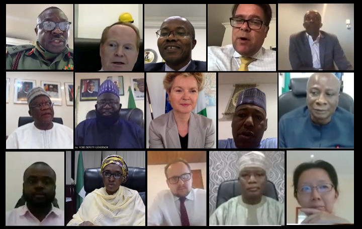 UNDPNigeria's tweet photo. This week the Board for the Stabilisation Facility Nigeria Window met to review the progress of our work in NE #Nigeria. The Board plays a crucial role in providing strategic direction for our interventions that promote stability and peace in NE Nigeria and #LakeChad region. https://t.co/Faz4N2w4Ot