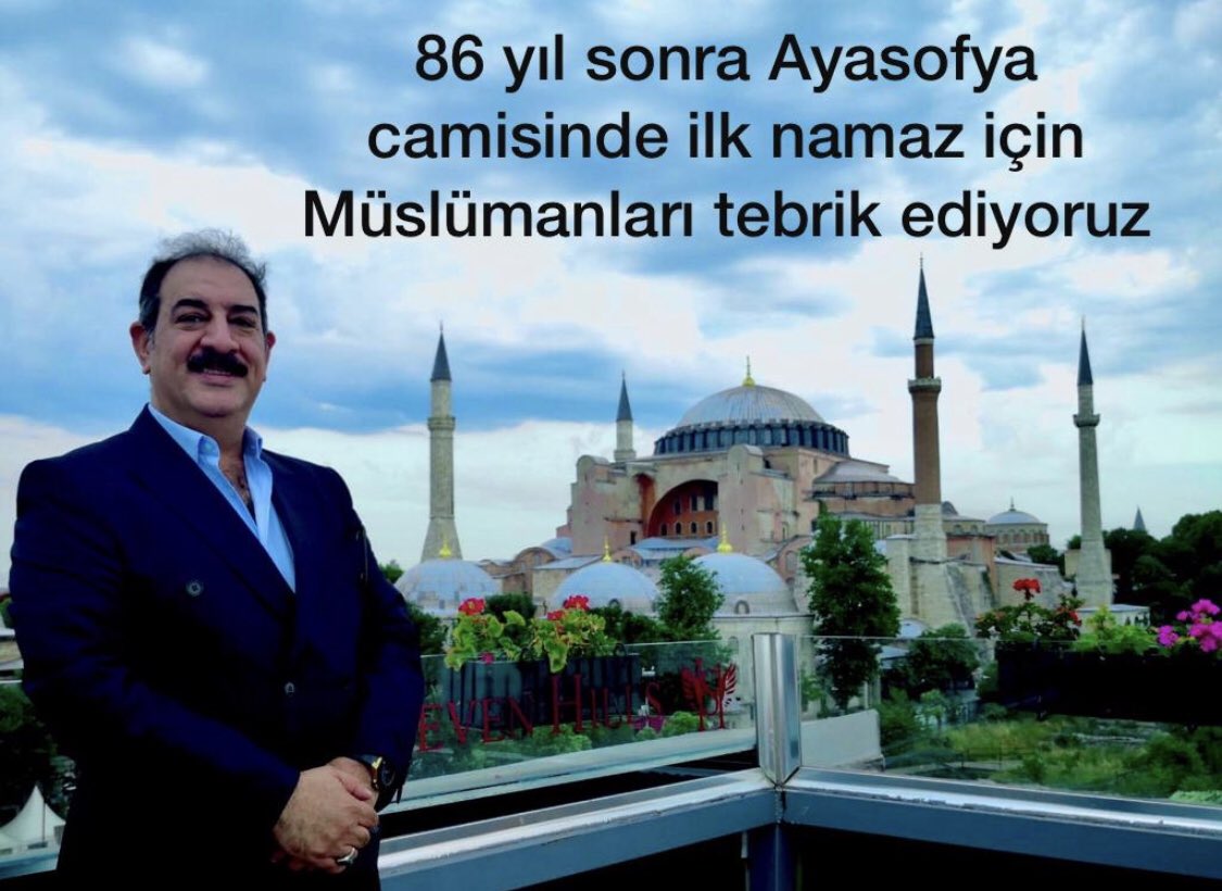 Adhamalfaisal's tweet photo. مبارك للمسلمين اول صلاة منذ 86 في مسجد آيه صوفيا @RTErdogan https://t.co/tveF2mE8Qb