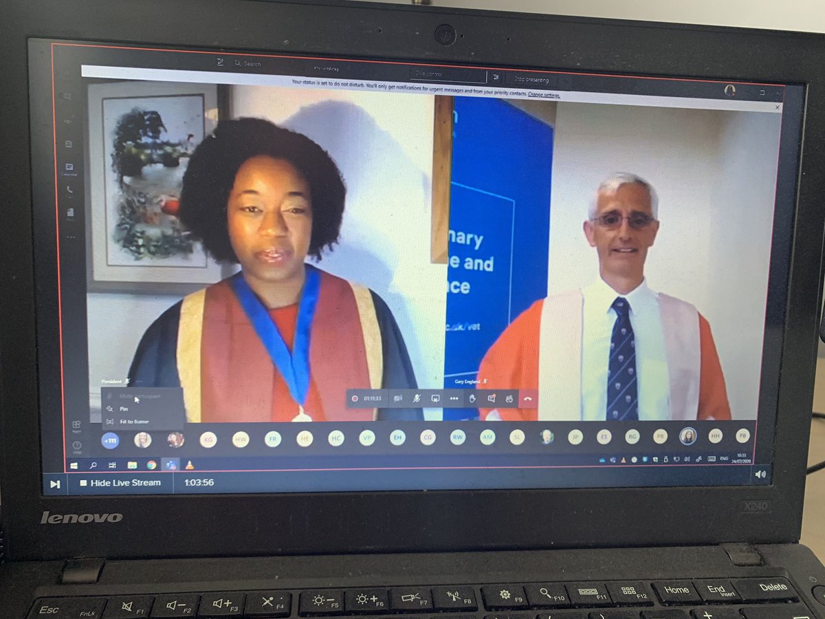 J_Remnant's tweet photo. Time for the virtual RCVS declaration following @RCVSpresident successfully congratulating every new vet on teams - well done everyone putting this together! https://t.co/EBa70XmbFw